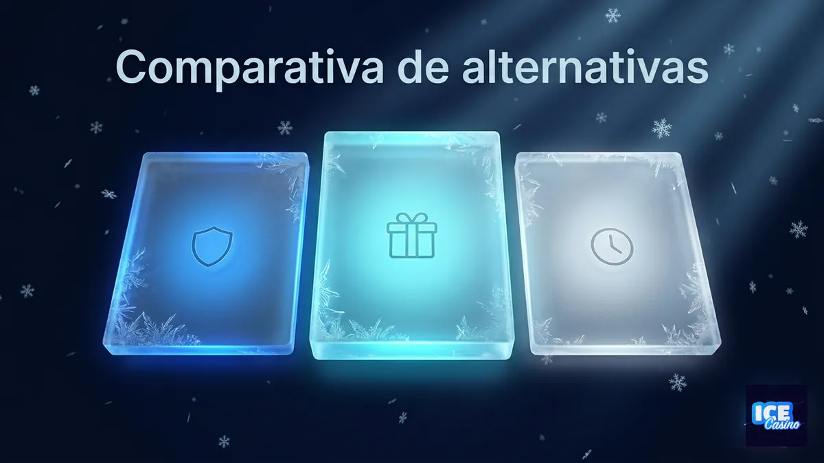 Tabla comparativa entre Ice Casino y alternativas del ranking chileno por licencia, bono y retiros