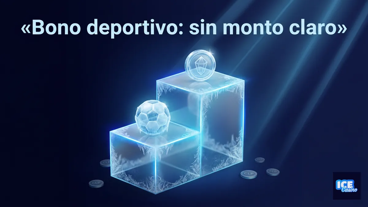 Escalera de cristal helado representando los bonos deportivos de Ice Casino Chile, sin montos visibles porque no están publicados