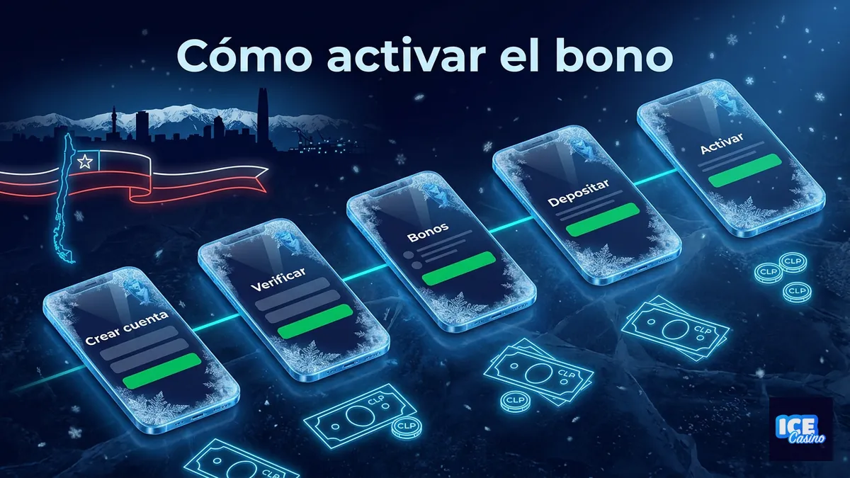 Pasos para activar el bono de bienvenida en Ice Casino Chile