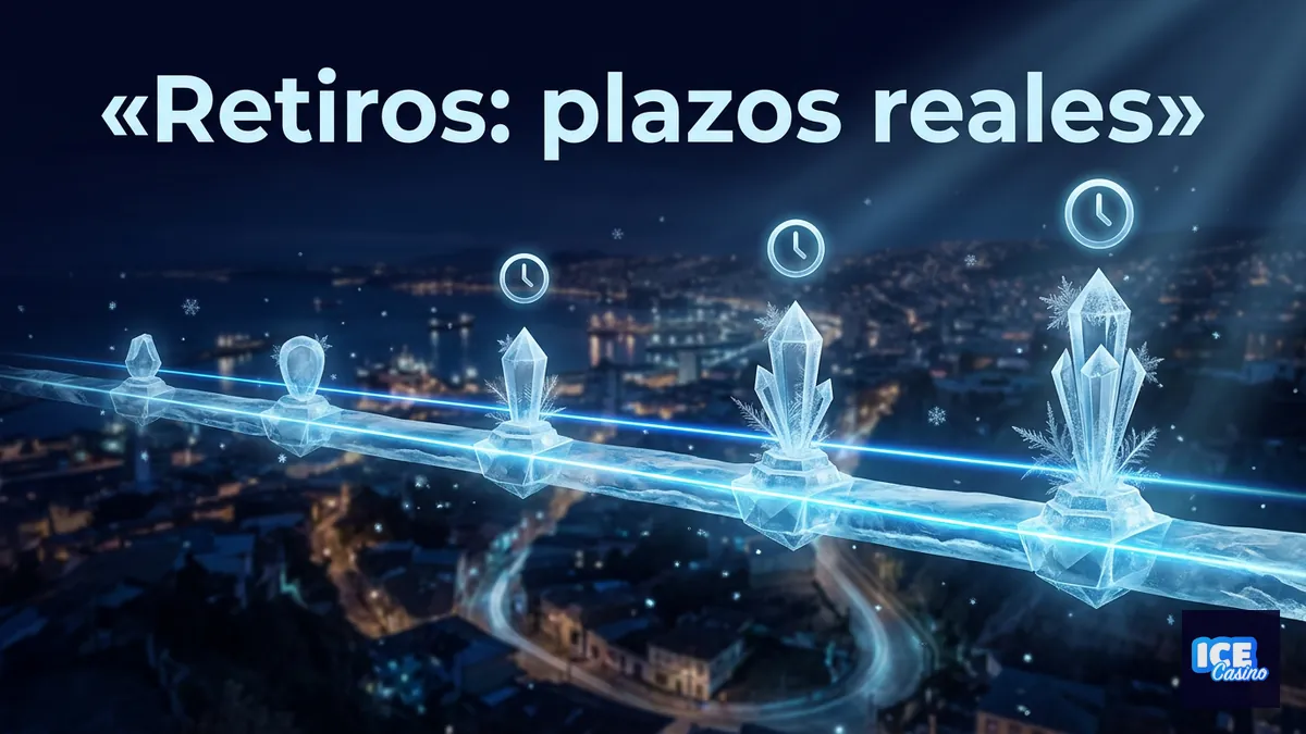 Línea de tiempo con los plazos de retiro por monto en Ice Casino Chile
